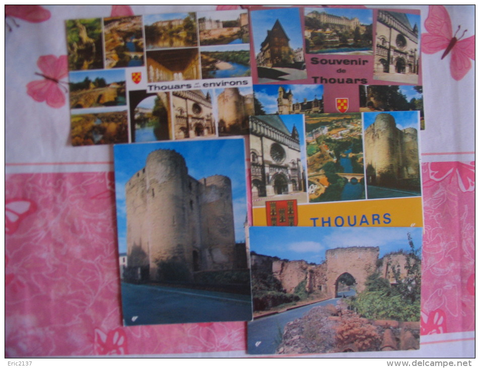 LOT DE 5 CARTES THOUARS.. - Thouars