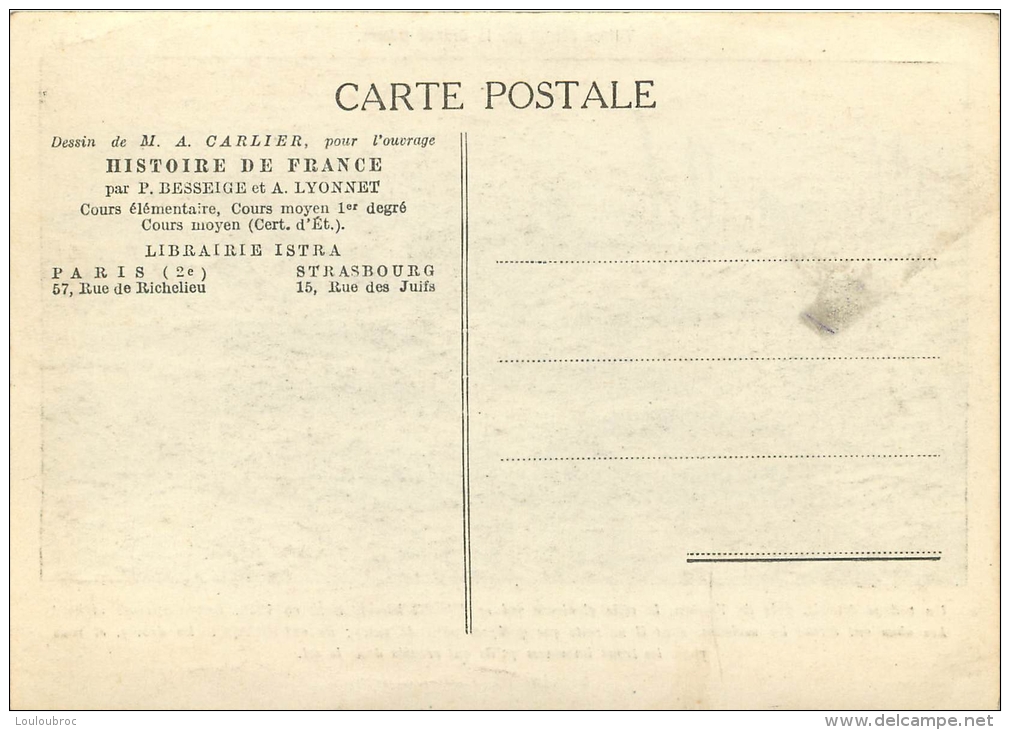 HISTOIRE DE FRANCE ILLUSTRATION DESSIN D'ALFRED CARLIER  VILLAGE DETRUIT PAR LA GRANDE GUERRE EDITION ISTRA - Histoire