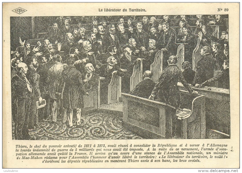 HISTOIRE DE FRANCE ILLUSTRATION DESSIN D'ALFRED CARLIER  LE LIBERATEUR DU TERRITOIRE EDITION ISTRA - Histoire