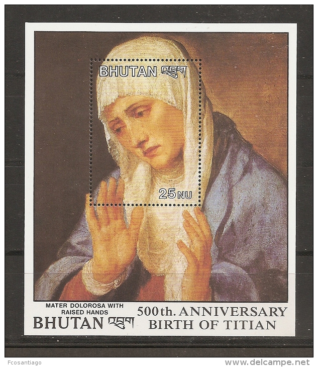 PINTURA - BHUTAN 1989 - Yvert #H157 - MNH ** - Religión