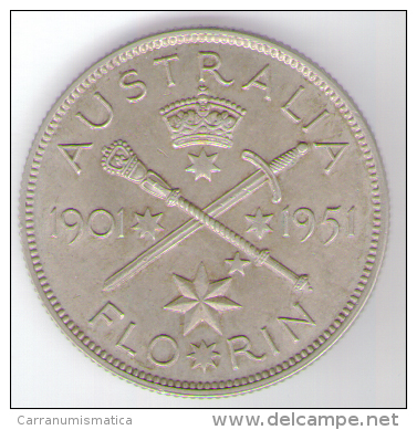 AUSTRALIA 1 FLORIN 1951 AG - Florin