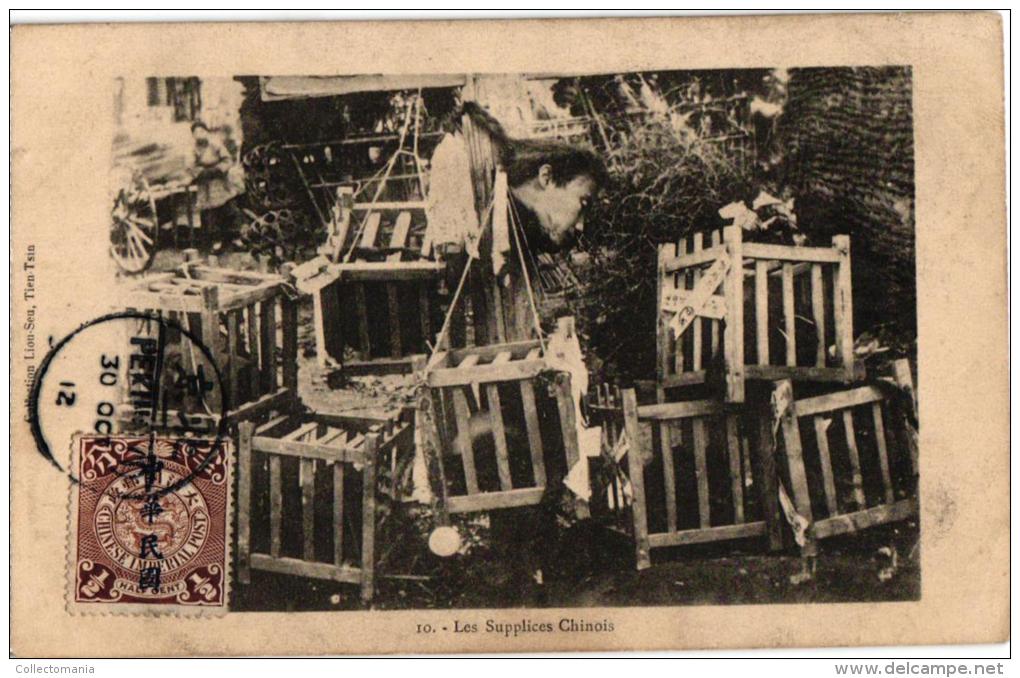1PC    Les Supplices Chinois   Poststamp 30oct 1912    Revolution - Chine