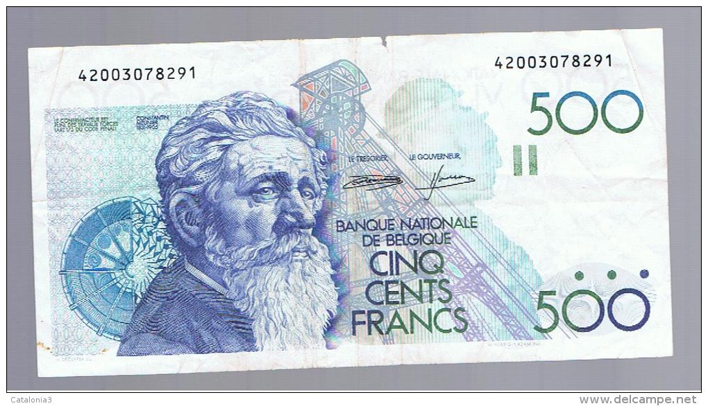 BELGICA -   500 Francs   ND  P-141 - Da Identificare