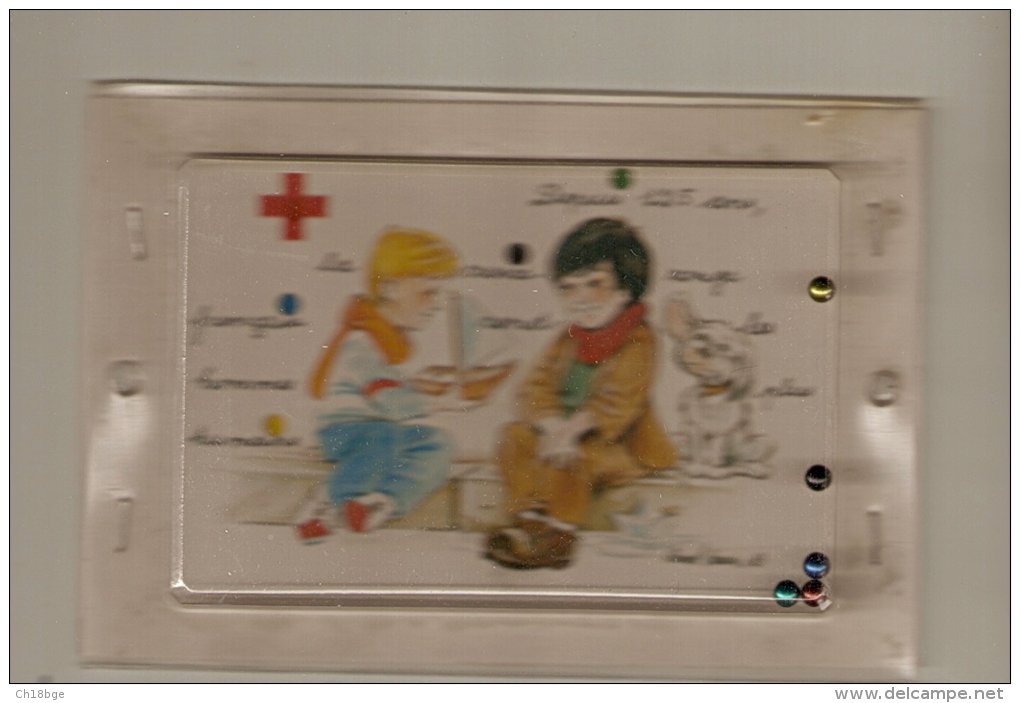 CSM : Carte Fantaisie : La Croix Rouge Pour Le Quart Monde : 2 Enfants Jouant Avec Un Bateau + Chien : Jeu De Billes - Rotes Kreuz