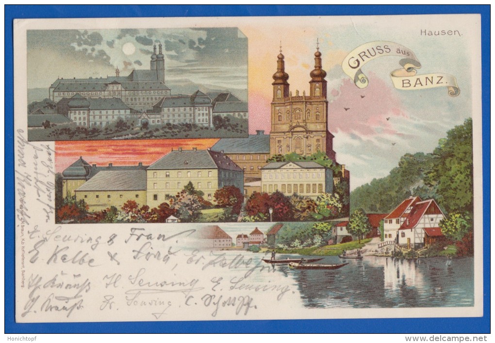 Deutschland; Banz Bei Staffelstein; Schloss Und Hausen; Litho; 1901 - Staffelstein