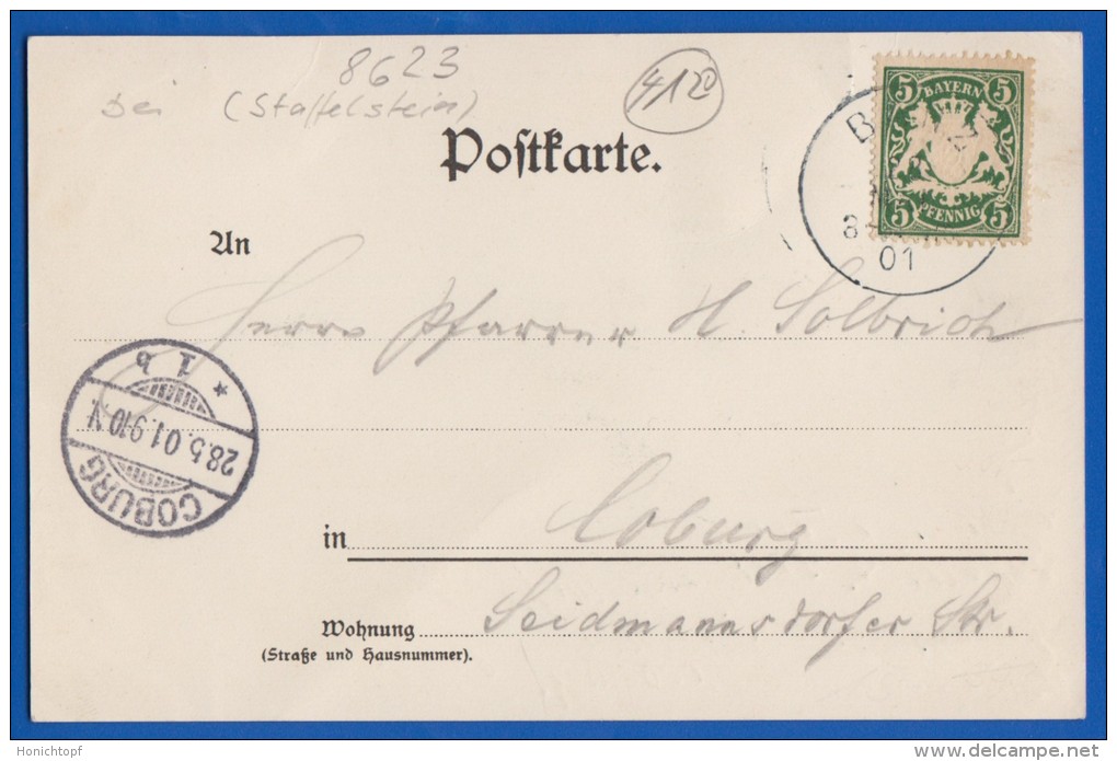 Deutschland; Banz Bei Staffelstein; Schloss Und Hausen; Litho; 1901 - Staffelstein