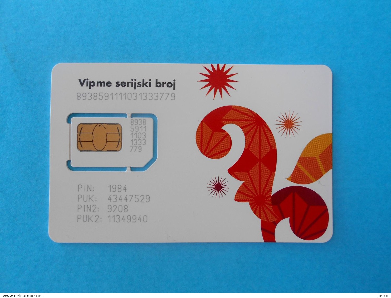 VIP ( Now A1 )  ...  ( Croatia GSM SIM Card With Chip ) * MINT CARD - NEVER USED - Telecom