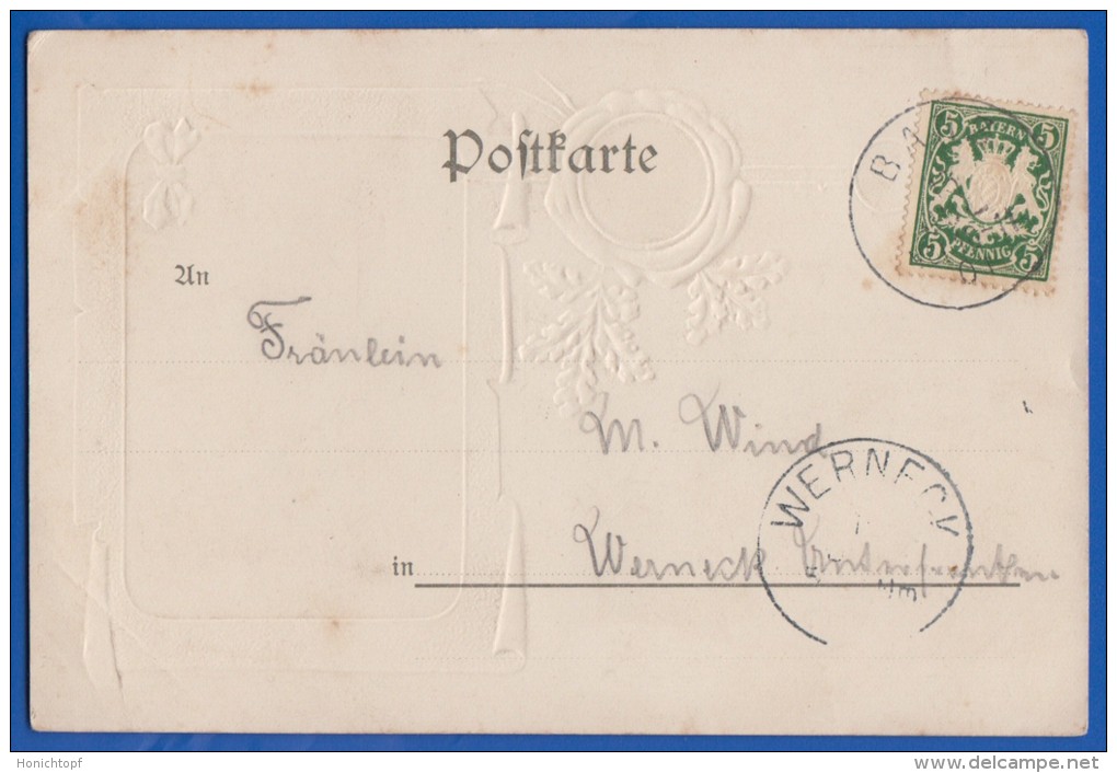 Deutschland; Banz Bei Staffelstein; Gruss Aus Dem Maintal; Schloss; Litho Prägekarte; 1901 - Staffelstein
