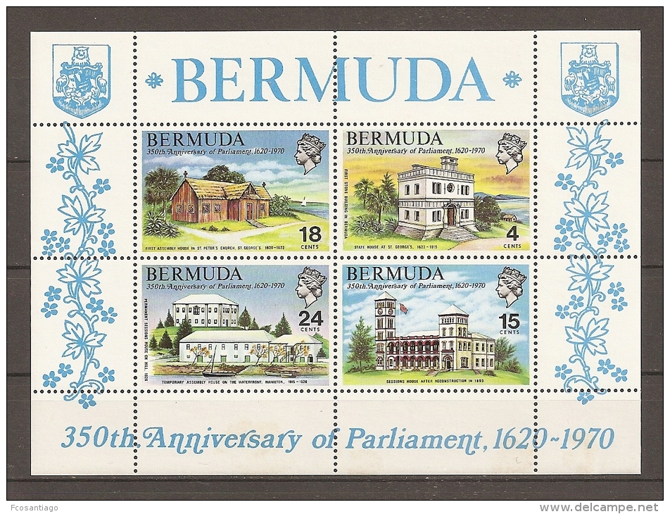 BERMUDA 1970 - 350 ANNIVERSARY Of PARLIAMENT - Yvert #H1 - MNH ** - Bermudas