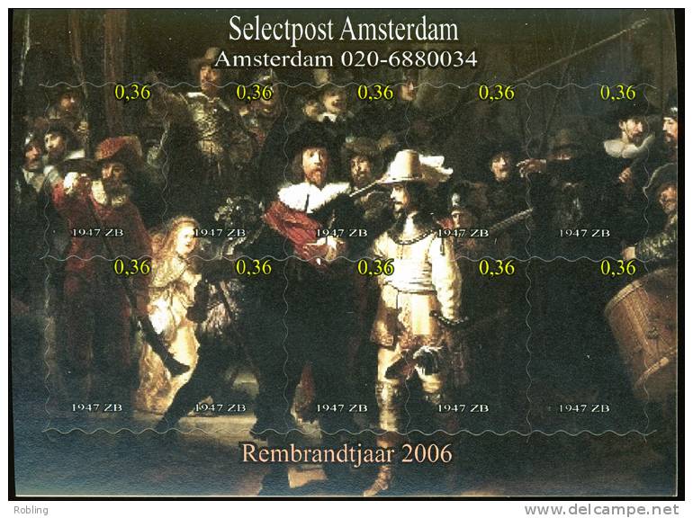 Netherlands 2006, Paintings, Rembrandt, Selectpost, MNH 18730 - Rembrandt