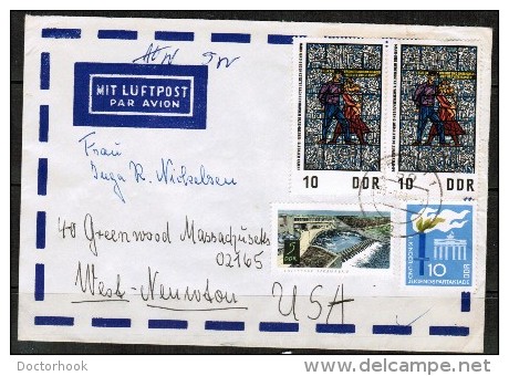 EAST GERMANY    Mixed Airmail Cover To "West Newton,Mass, USA" (30/9/68) - Lettres & Documents