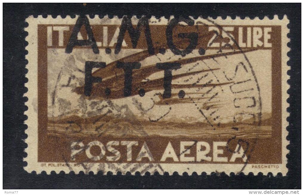 R900 . TRIESTE A , Posta Aerea N. 5 Used : Soprastampa Spostata . DIENA - Poste Aérienne