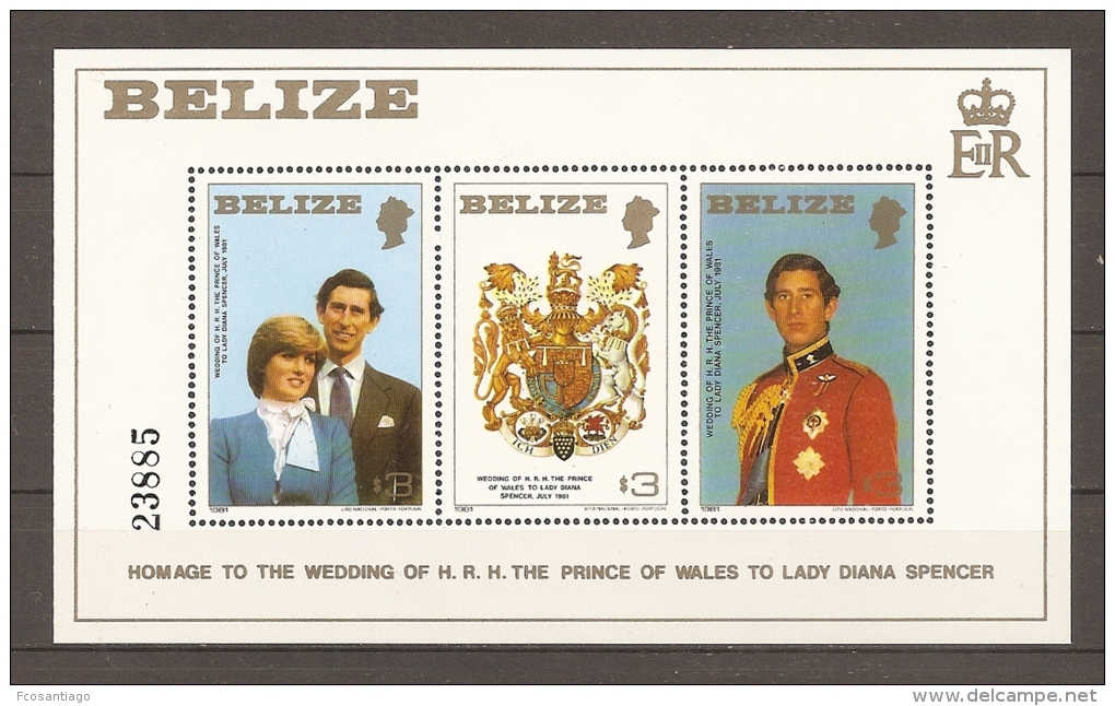 FAMILIAS REALES - BELIZE 1981 - Yvert #H25 - MNH ** - Koniklijke Families