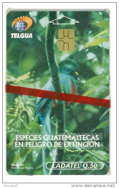 GUATEMALA Ref MV CARDS GUA-10 VALEUR Q 50 QUETZAL BIRD MINT 100 000 EX COTE 40€ - Guatemala