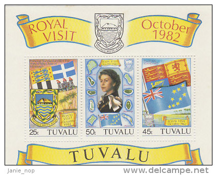 Tuvalu 1982 Royal Visit Souvenir Sheet  MNH - Tuvalu