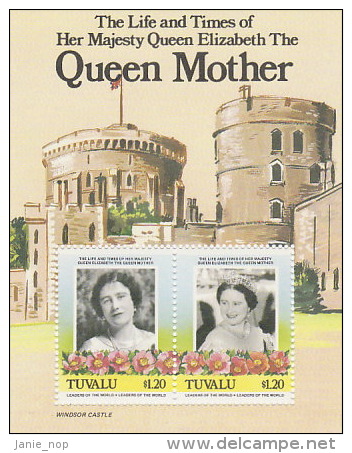 Tuvalu 1985 Queen Mother 85th Birthday Souvenir Sheet  MNH - Tuvalu