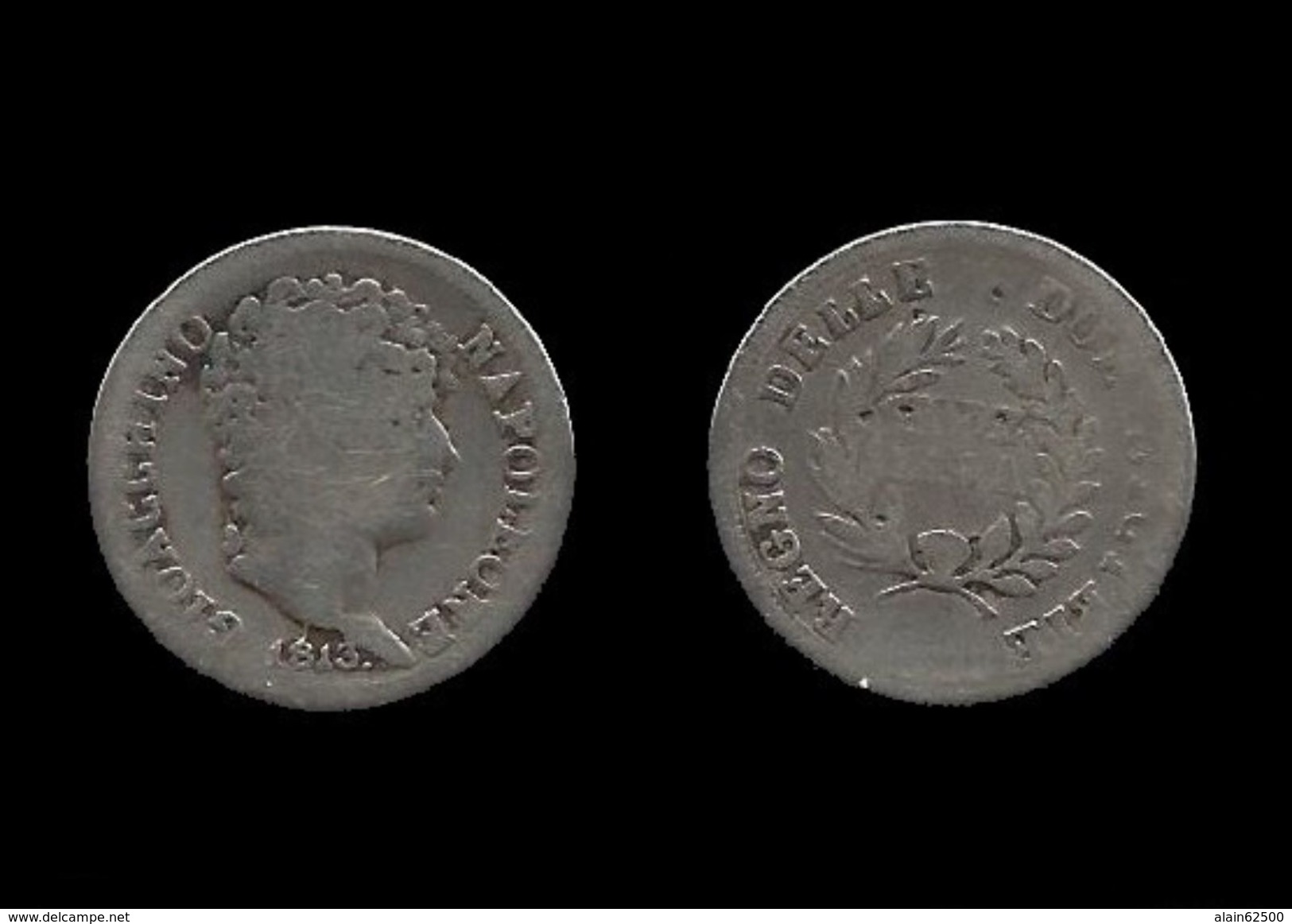 ITALIE . NAPLES . Joachim MURAT. 1/2 LIRE . 1813 . - Neapel & Sizilien