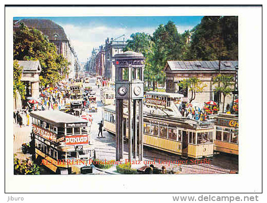 CPM Reproduction / ALT-BERLIN Potsdamer Platz Und Leipziger Strasse / Autobus Tramway Bus  // 8/609 - Tramways