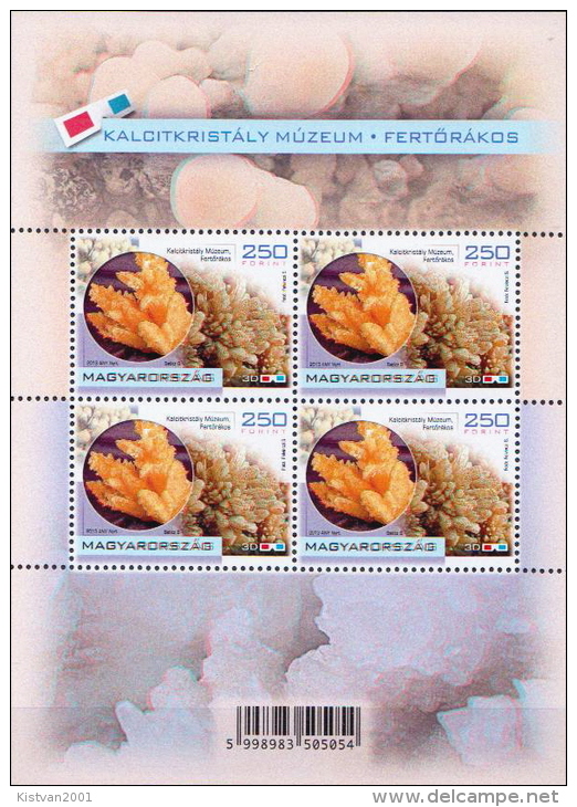 Hungary MNH 3D Sheetlet With Glasses And 2 More Items For Kisolv - Minerals