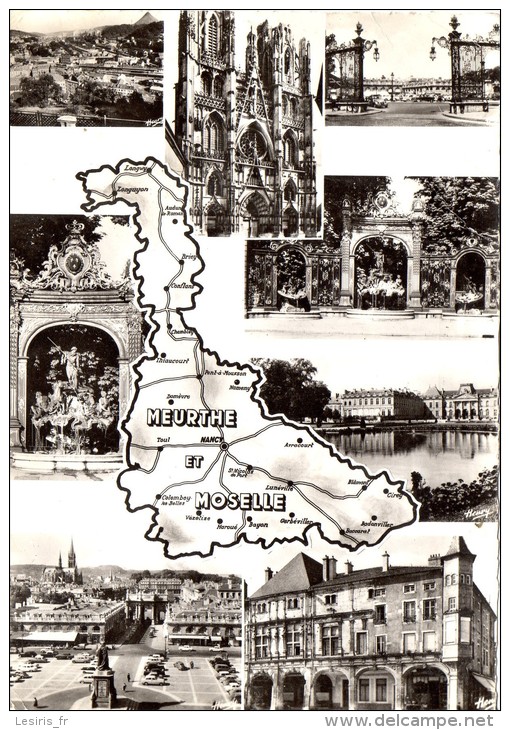 CP - PHOTO - MEURTHE ET MOSELLE- CARTE - 72 - LONGWY - TOUL - PONT A MOUSSON - NANCY - LUNEVILLE - HENRY - Otros & Sin Clasificación