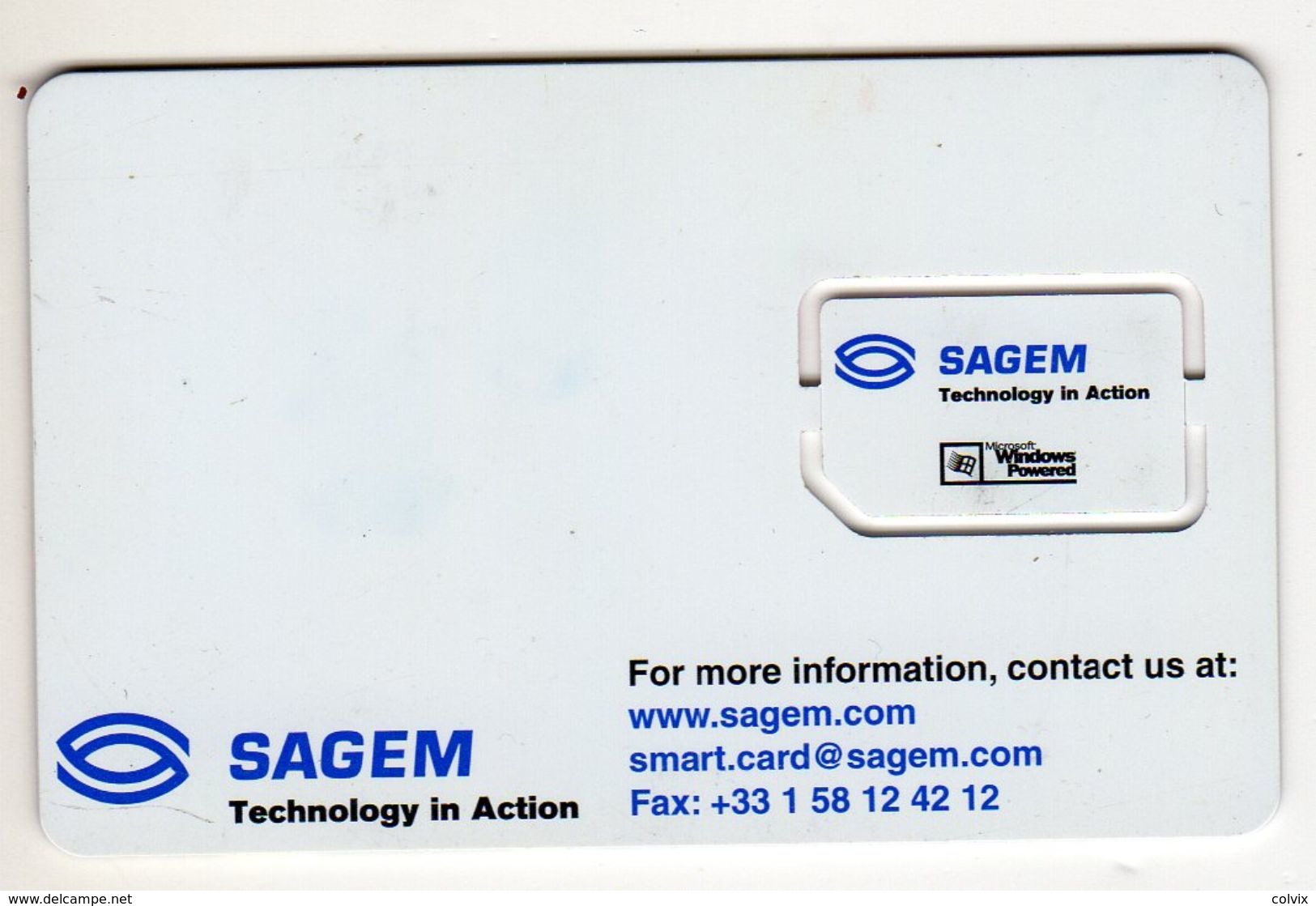 CARTE DEMO GSM SAGEM DEMO - Ausstellungskarten