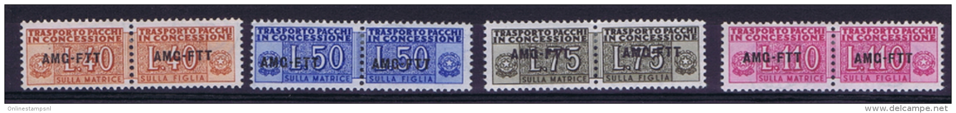 Italie Trieste Zone A AMG-FTT  Pacchi In Concessionne 1 - 4   MH/* , - Mint/hinged