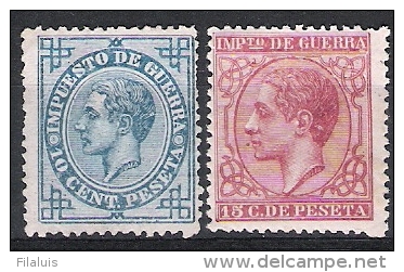 01814 Espa&ntilde;a Edifil 184 (*) / 188 * Cat. Eur. 42,- - Nuevos