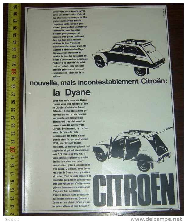 PUB PUBLICITE AUTO CITROEN  LA DYANE INCONTESTABLEMENT - Collezioni