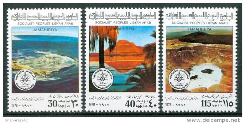 1978 Libia Geologia Geology Gèologie Vulcani Vulcan Vulcain Set MNH** - Volcanos
