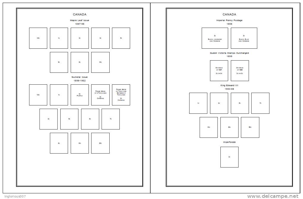 CANADA STAMP ALBUM PAGES 1851-2011 (430 Pages) - Engels