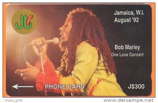 Jamaica - Bob Marley One Love Concert GPT Card, 8/92 Mint - Jamaïque