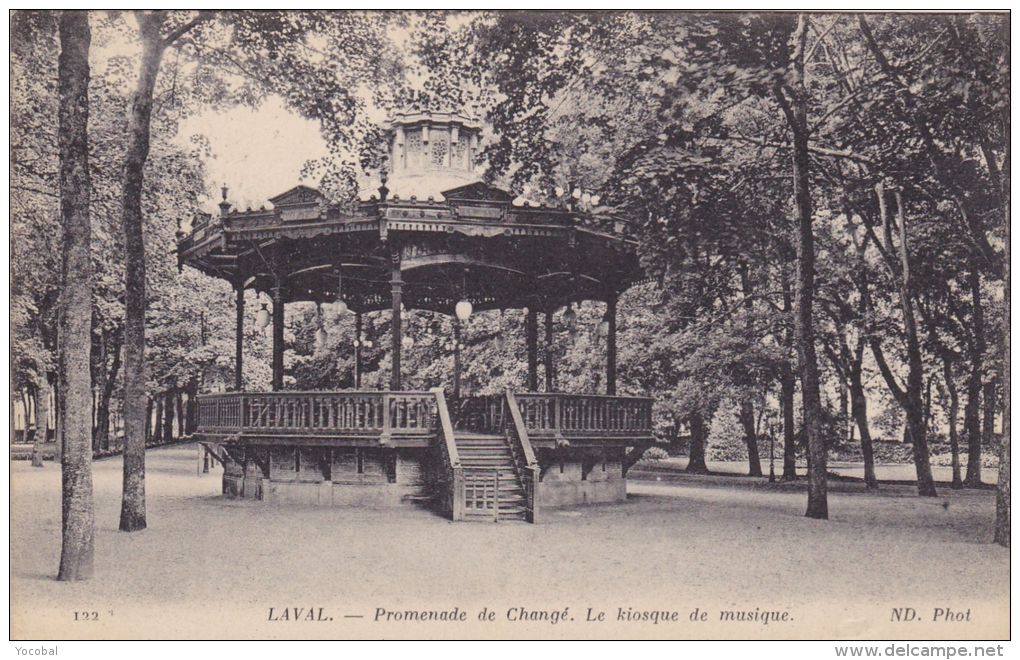 Cp , 53 , LAVAL , Promenade De Changé , Le  Kiosque De Musique - Laval