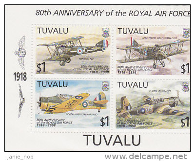 Tuvalu 1998 Royal Air Force Souvenir Sheet  MNH - Tuvalu