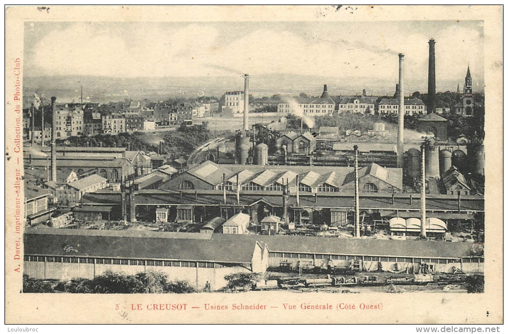 71 LE CREUSOT USINES SCHNEIDER VUE GENERALE COTE OUEST - Le Creusot