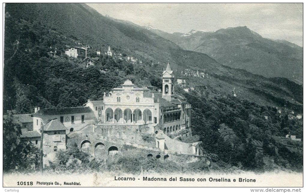 Locarno - Madonna Del Sasso Con Orselina E Brione - 1907 - Brione Sopra Minusio