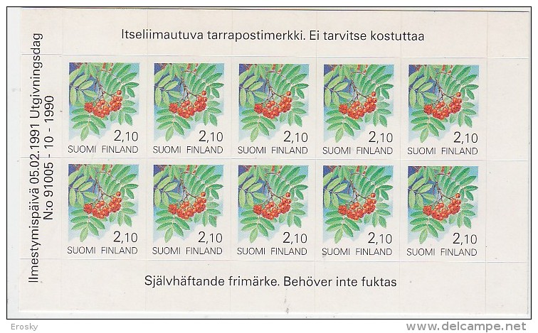 B1536 - FINLANDE FINLAND Yv N°1095 PLAQUETTE ** FLEURS - Booklets