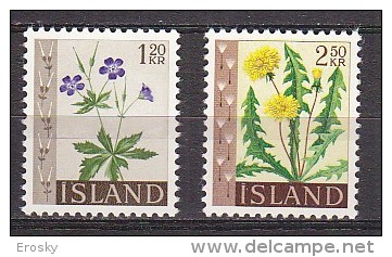 Q1204 - ISLANDE ICELAND Yv N°303/04 ** FLEURS - Unused Stamps