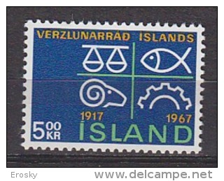 Q1213 - ISLANDE ICELAND Yv N°367 ** - Ongebruikt