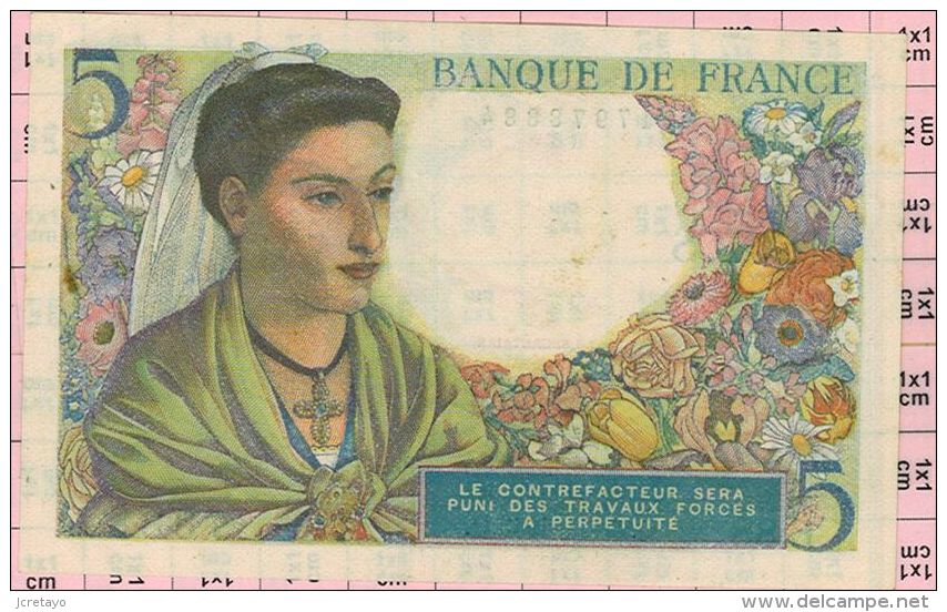 5 Francs Berger, Ref Fayette 5-4 état SPL - 5 F 1943-1947 ''Berger''