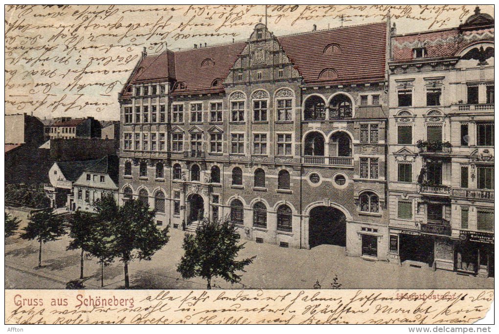 Gruss Aus Schoneberg 1905 Postcard - Schoeneberg