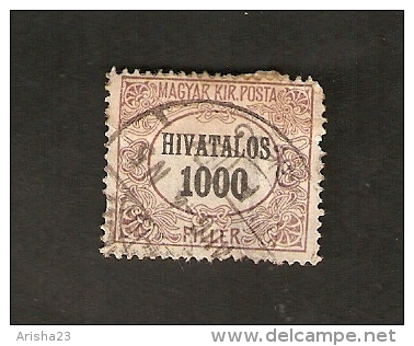 R13-5-2. Magyar Kir. Posta, 1000 Hivatalos 1921 - 1923 - Filler - Oficiales