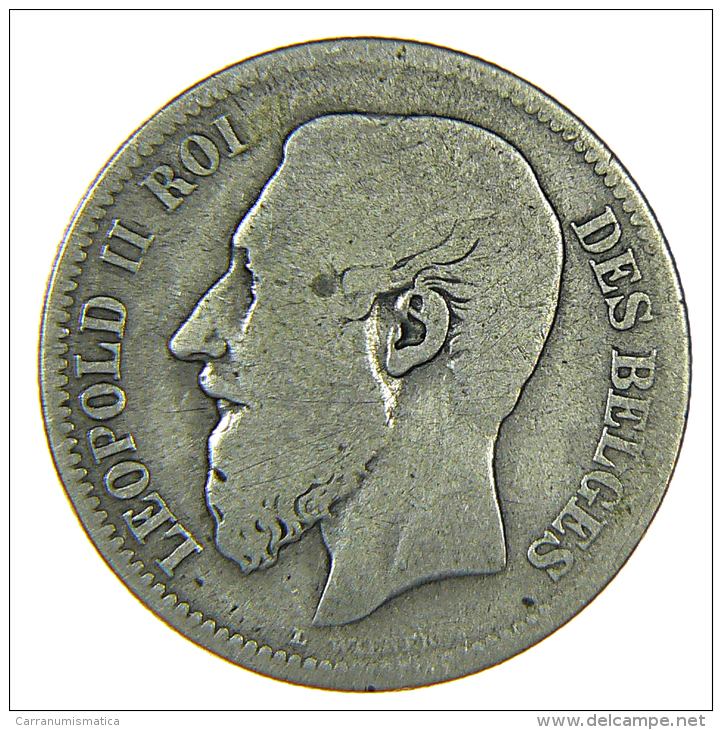 BELGIO BELGIQUE LEOPOLD II 2 FRANCS 1867 (1) ARGENTO SILVER SILBER - 2 Francs