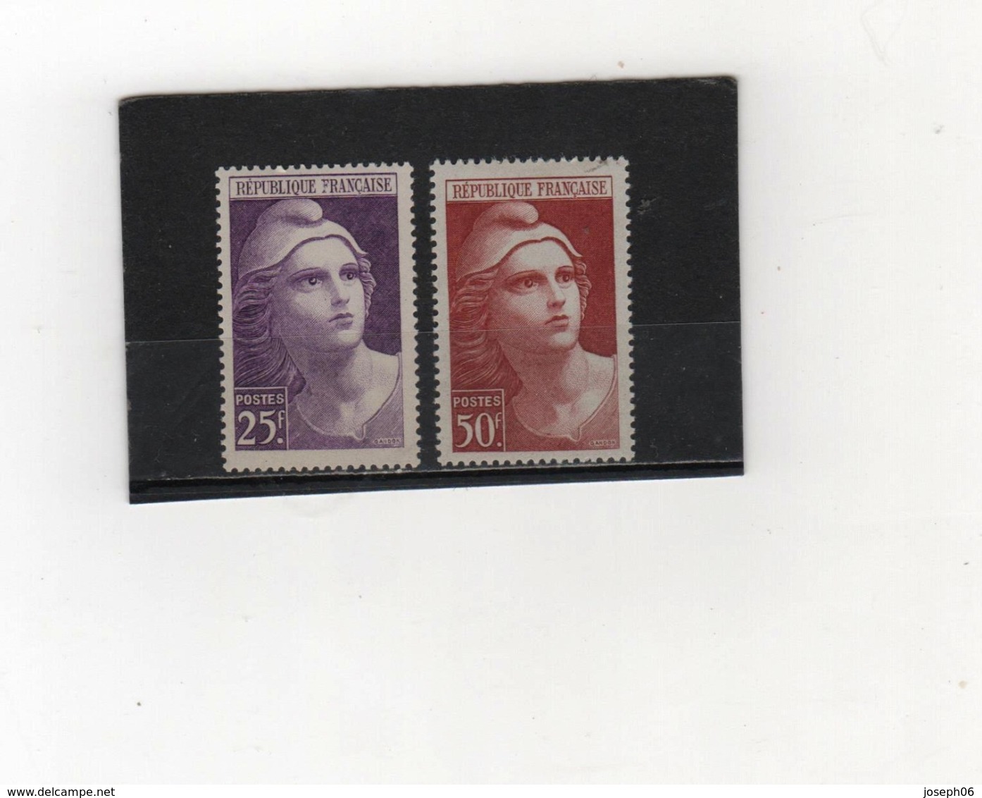 FRANCE    1945-47  Y.T. N° 725  à  733  Incomplet  NEUF*  Charnière Ou Trace - 1945-54 Marianne Of Gandon
