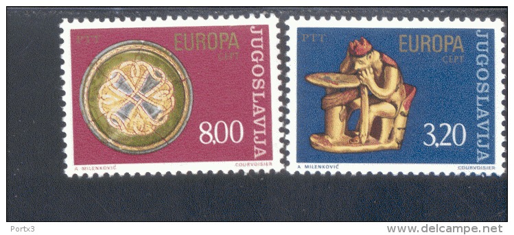 CEPT Kunsthandwerk Jugoslavien 1635 - 1636  ** Postfrisch - 1976