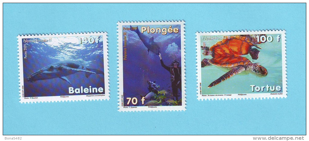 POLYNESIE FRANCAISE TORTUE BALEINE 2009 / MNH** / BZ 02 - Tortues