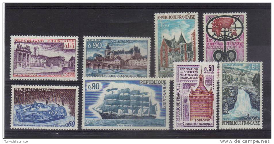 France Timbres Neuf  ** De 1973  N°1757 A 1764 - Unused Stamps