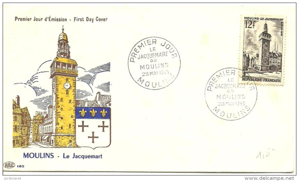 FDC FRANCIA1955 - Relojería