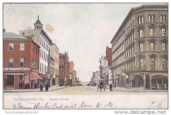 Pennsylvania Harrisburg Market Street Cigar Store 1908 Tucks - Harrisburg