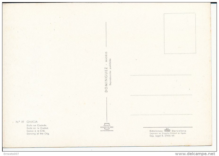 PK-CP España-Spanien, Galicia, Baile Na Ciudade, Sin Usar-nuevo/ungebraucht, Vea Fotos/siehe Bilder! *) - Autres & Non Classés