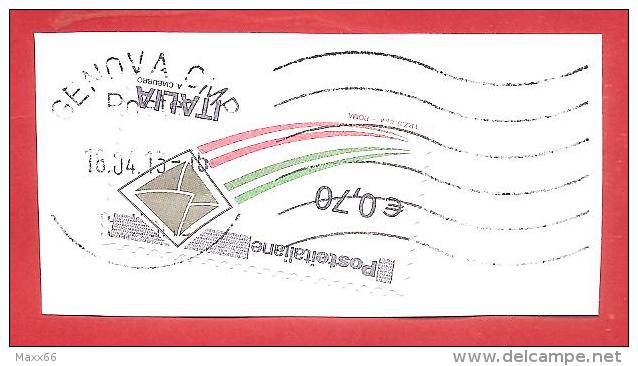 ITALIA REPUBBLICA USATO FRAMMENTO - 2013 - Posta Italiana - Serie Ordinaria - € 0,70 - ANNULLO GENOVA - 2011-20: Gebraucht